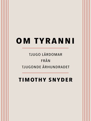 cover image of Om tyranni